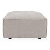 Gene Modern Light Grey Fabric Modular Ottoman