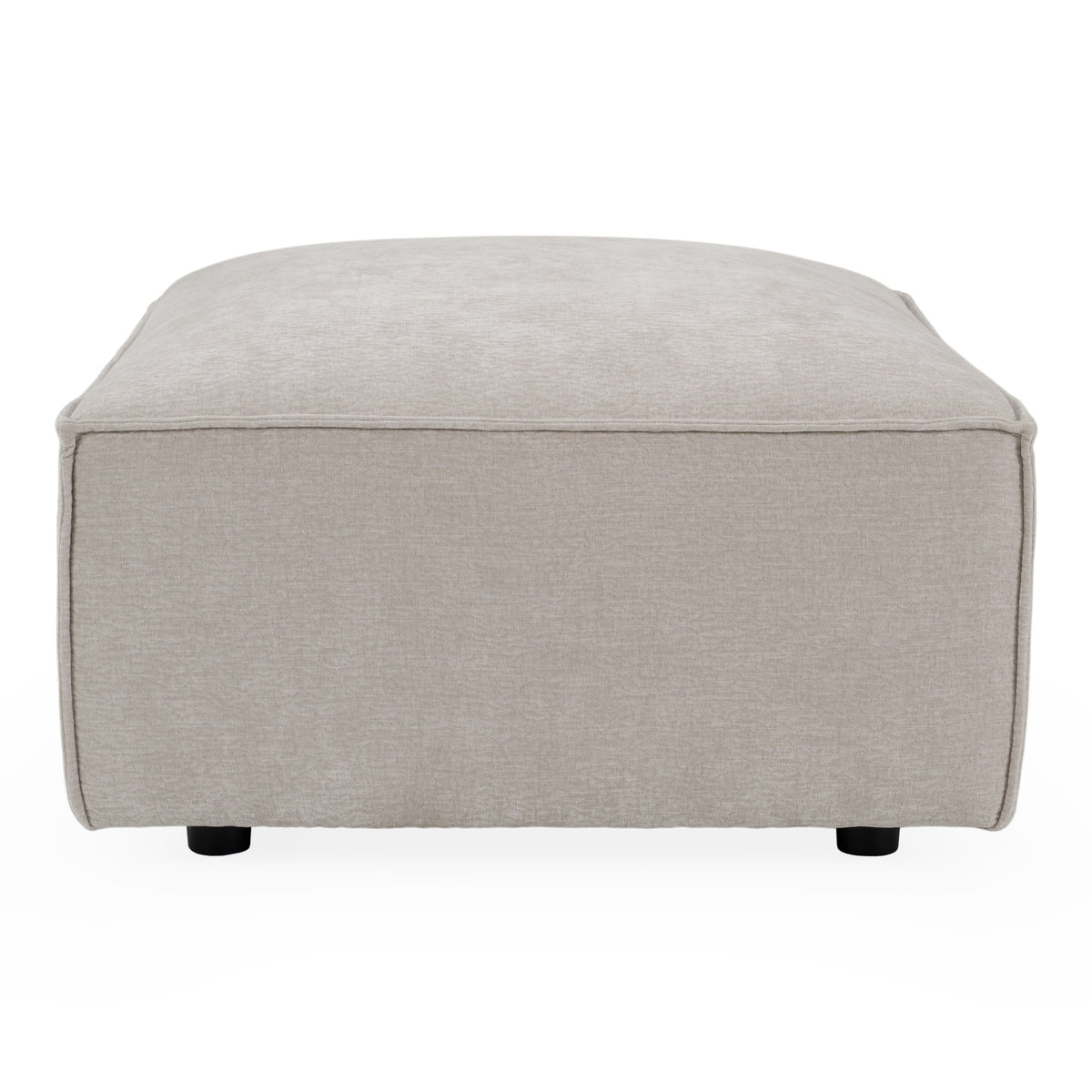Gene Modern Light Grey Fabric Modular Ottoman