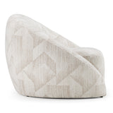 Gentle Modern Beige Pattern Fabric Accent Chair