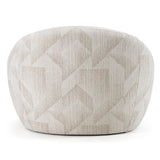 Gentle Modern Beige Pattern Fabric Accent Chair