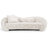 Gentle Modern Beige Pattern Fabric Sofa