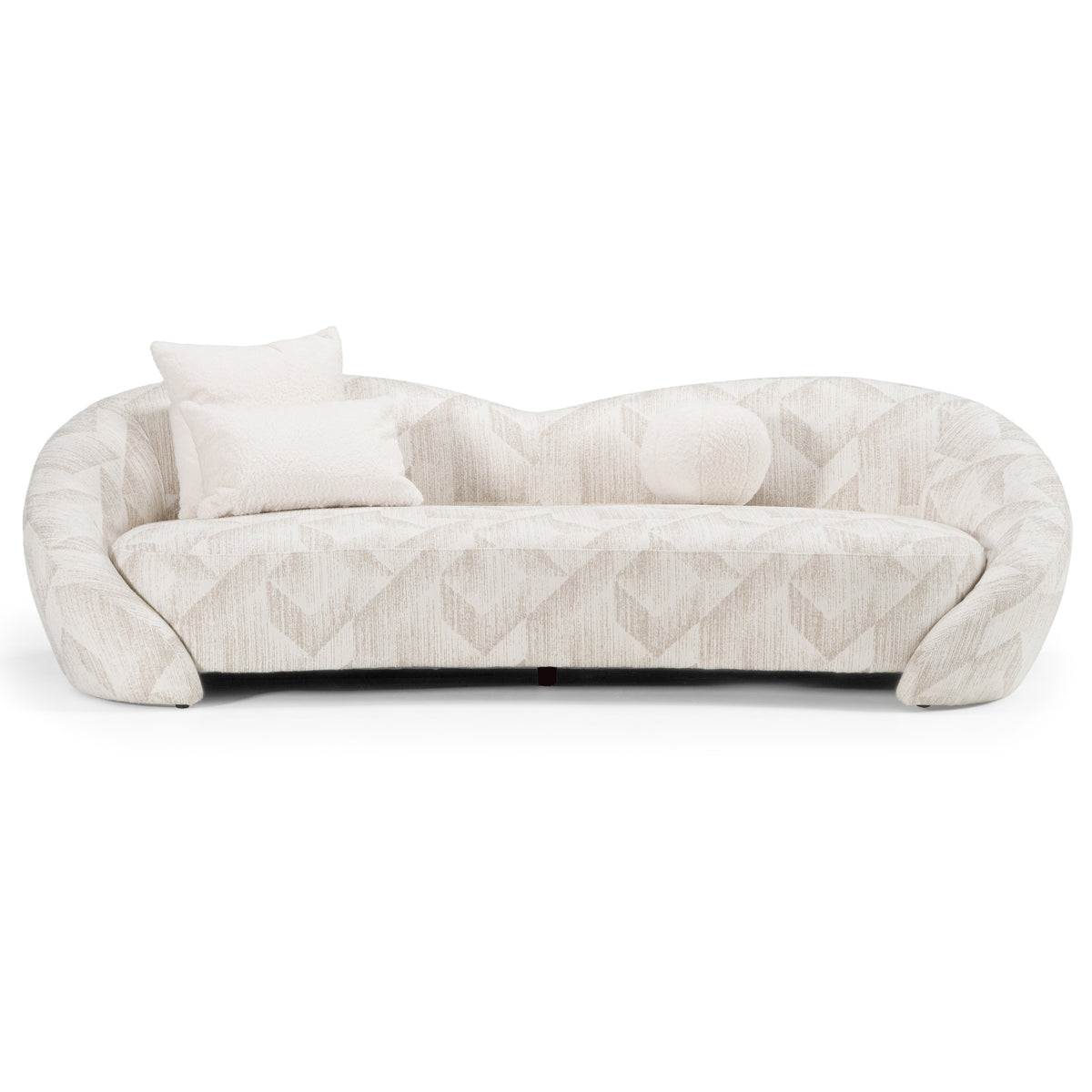 Gentle Modern Beige Pattern Fabric Sofa