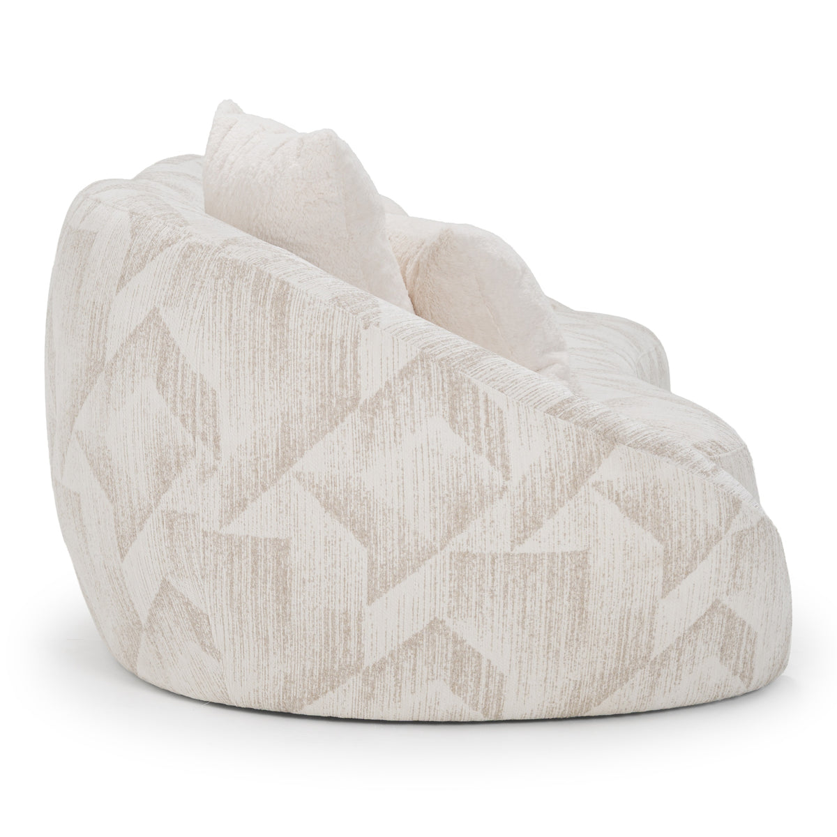 Gentle Modern Beige Pattern Fabric Sofa