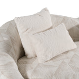 Gentle Modern Beige Pattern Fabric Sofa