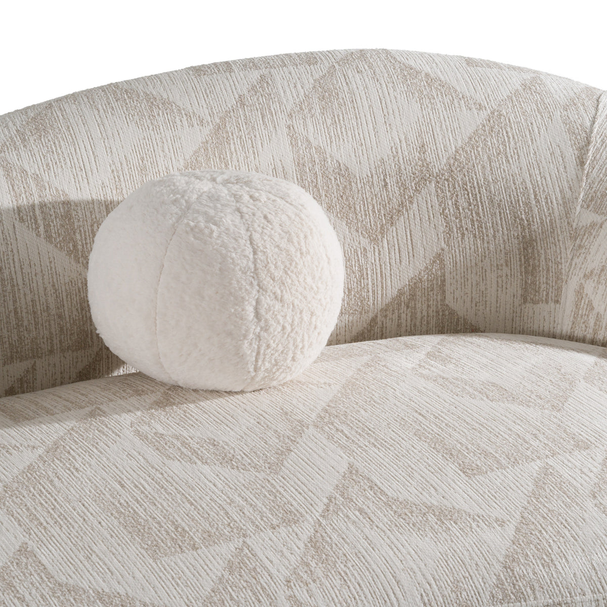 Gentle Modern Beige Pattern Fabric Sofa