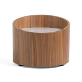 Geneva Modern Walnut Round Nightstand