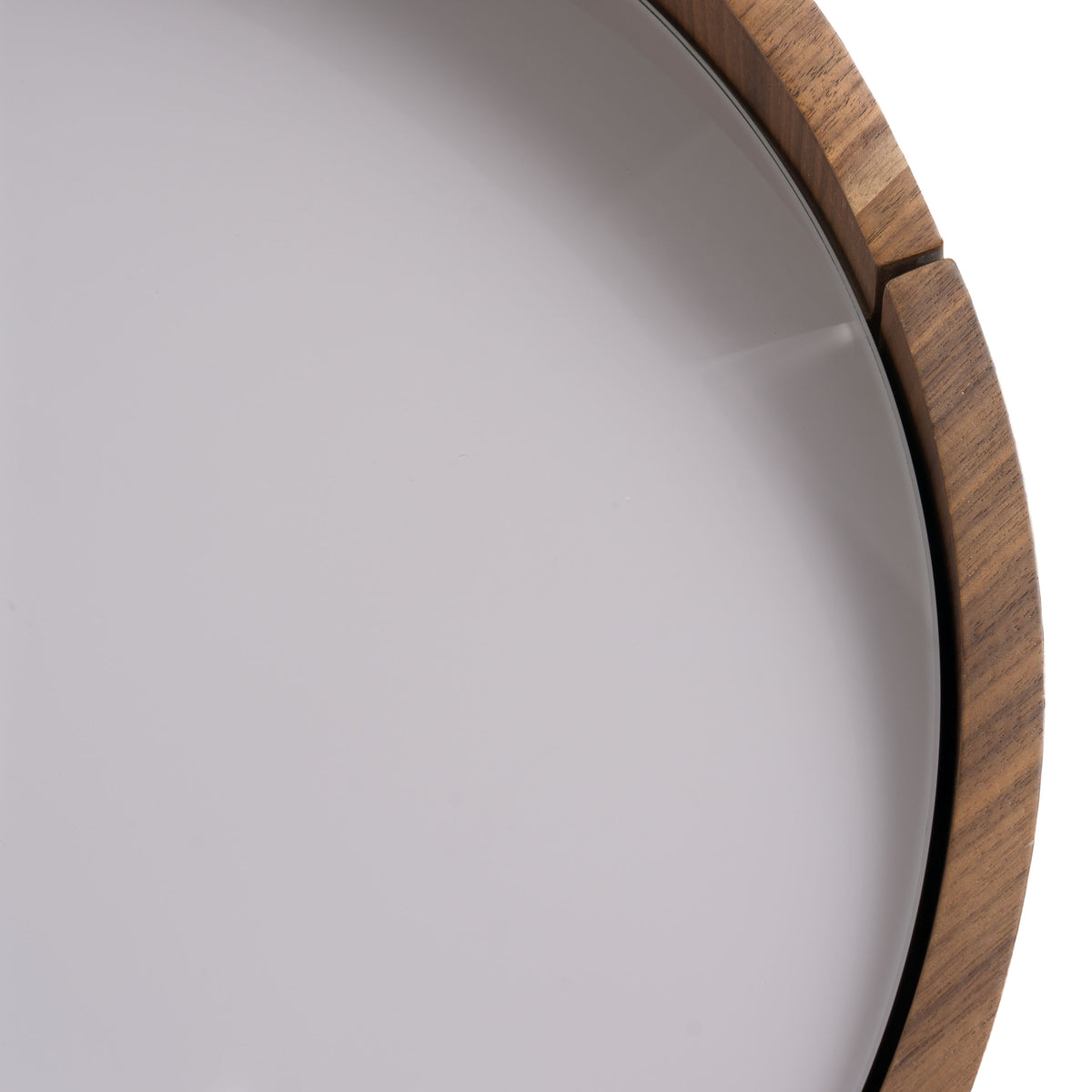 Geneva Modern Walnut Round Nightstand