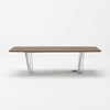 Gilroy Modern Walnut & Stainless Steel Dining Table