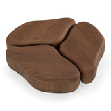 Gimbal Modern 3-Piece Walnut Coffee Table