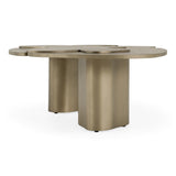 Glimpse Modern Antique Brass Nesting Coffee Table Set