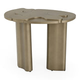 Glimpse Modern Antique Brass Nesting Coffee Table Set