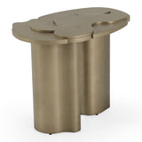 Glimpse Modern Antique Brass Nesting Coffee Table Set