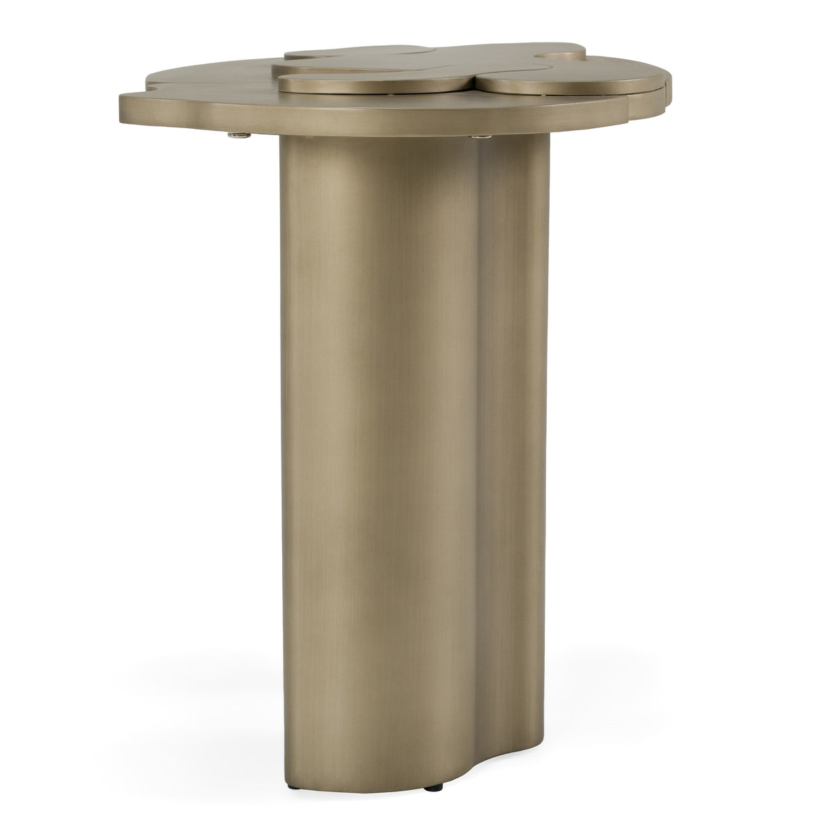 Glimpse Modern Antique Brass Nesting Coffee Table Set