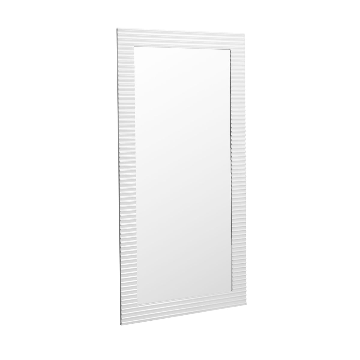 Glinda Modern Pearl White Floor Mirror