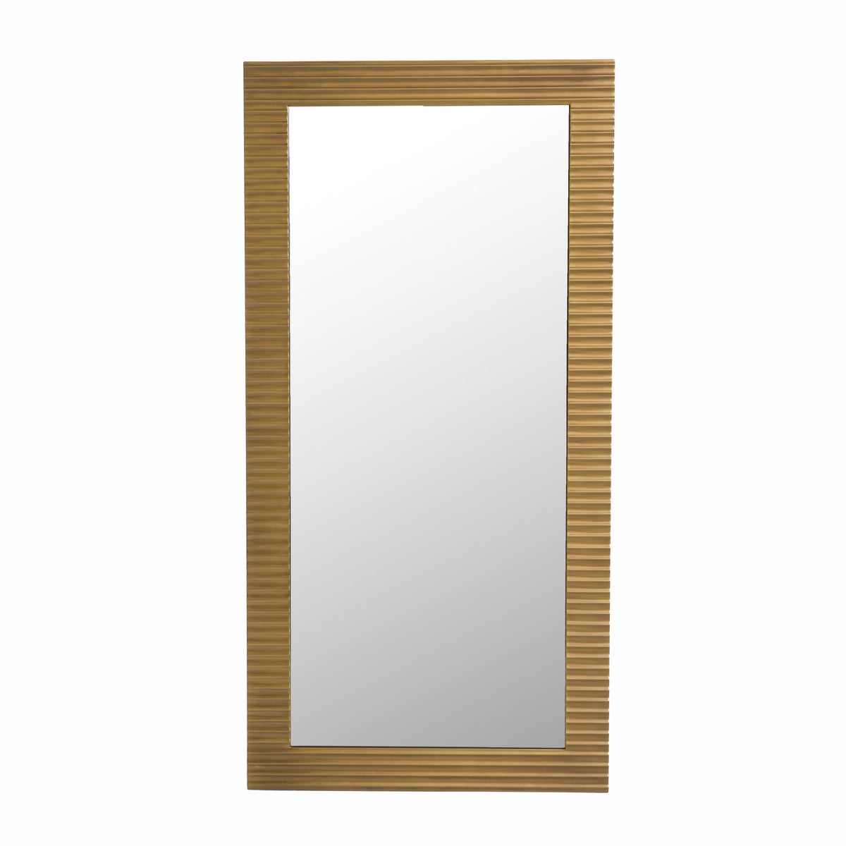 Glinda Modern Brushed Brass Floor Mirror