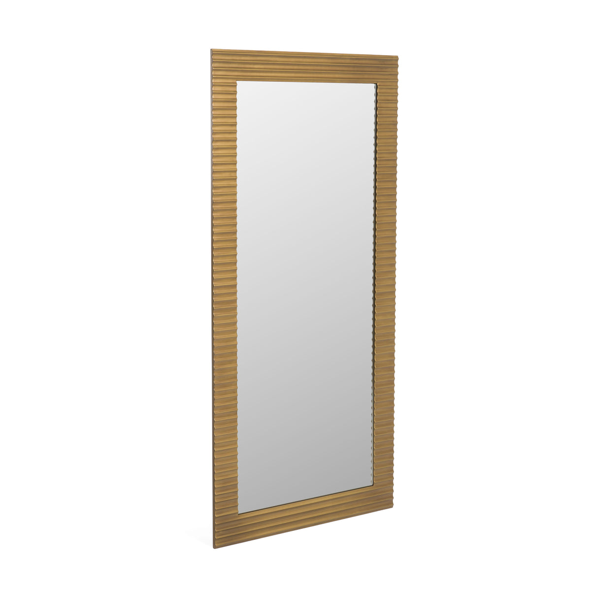 Glinda Modern Brushed Brass Floor Mirror