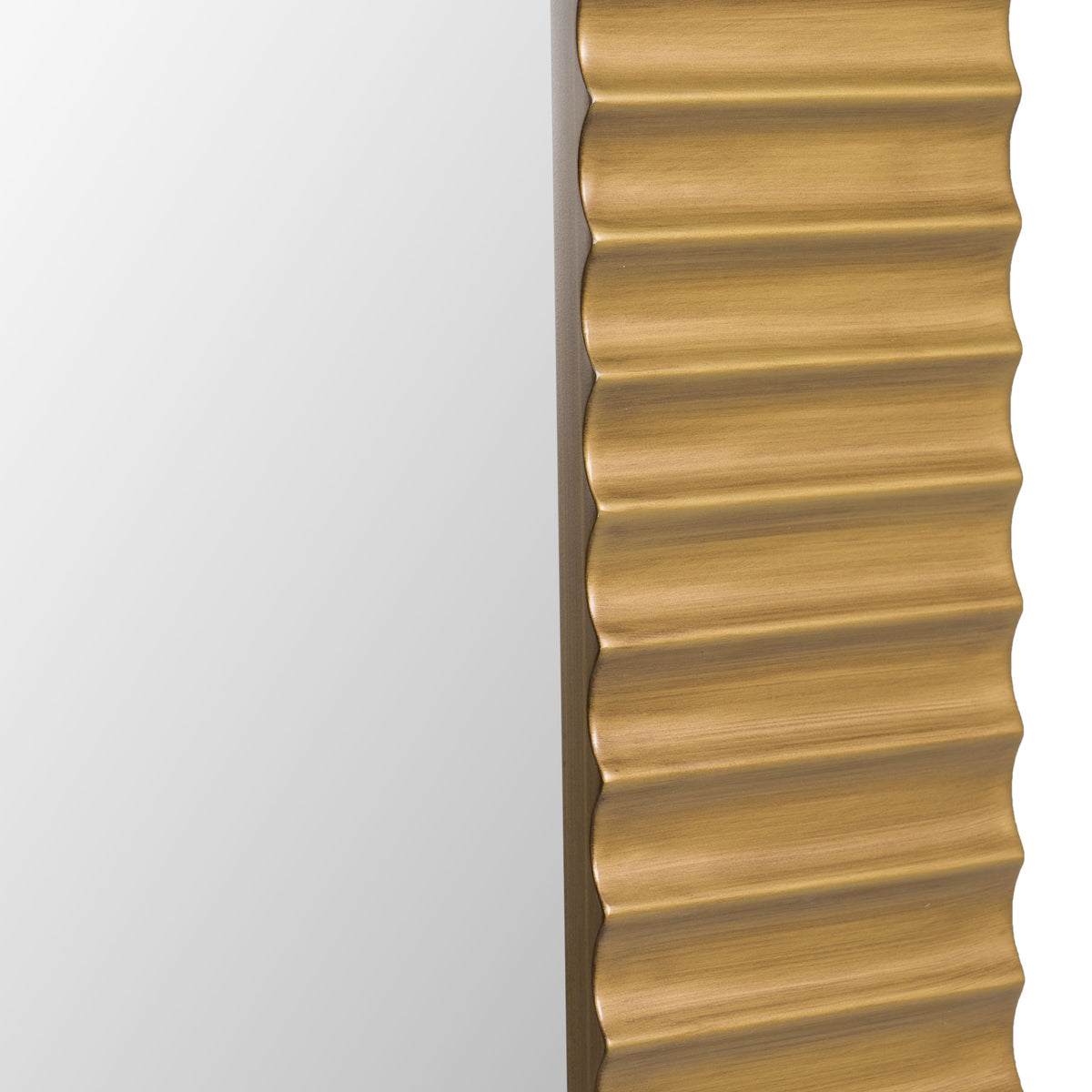 Glinda Modern Brushed Brass Floor Mirror