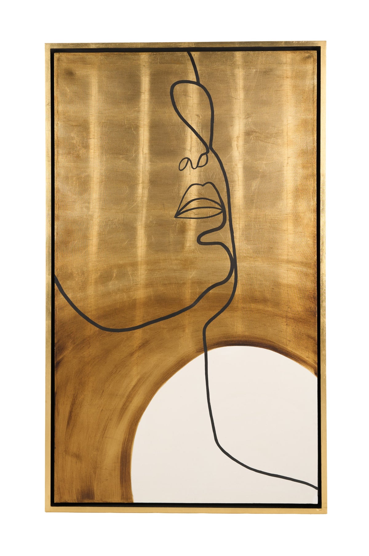 Golden Face Modern 35" x 59" Painting