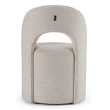 Gordon Modern Cream Fabric Swivel Dining Chair