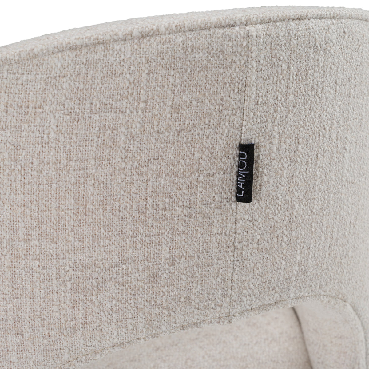 Gordon Modern Cream Fabric Swivel Dining Chair