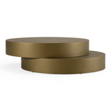 Grayson Glam Brushed Bronze Metallic Coffee Table