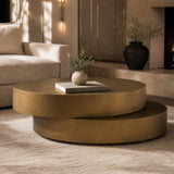 Grayson Glam Brushed Bronze Metallic Coffee Table