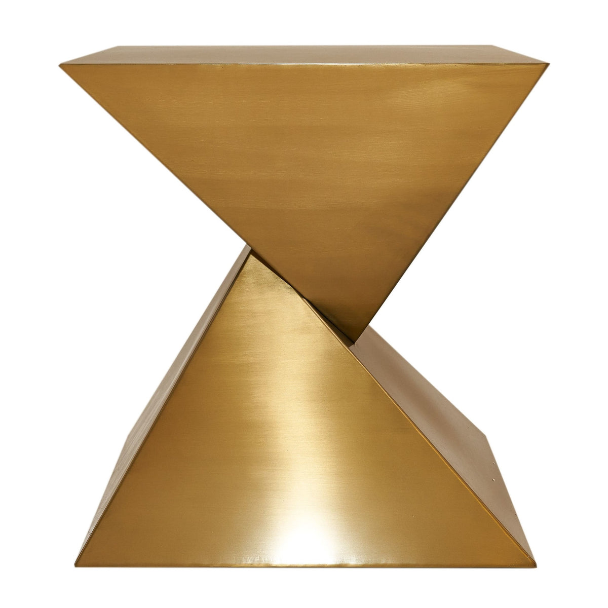 Hadler Glam Brushed Gold Metallic End Table