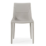 Halo Modern Light Grey Saddle Leather Dining Chair (Set of 2)