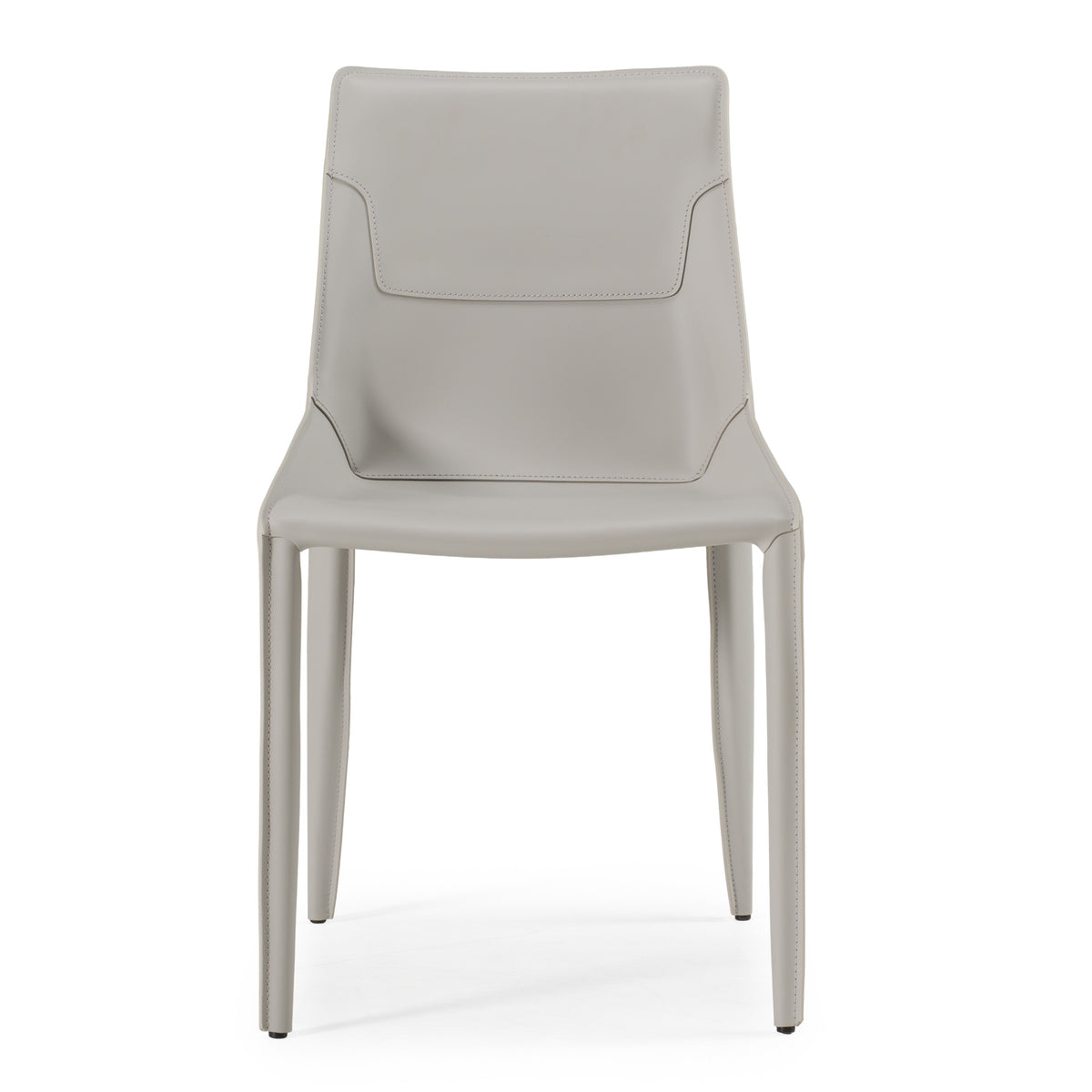 Halo Modern Light Grey Saddle Leather Dining Chair (Set of 2)