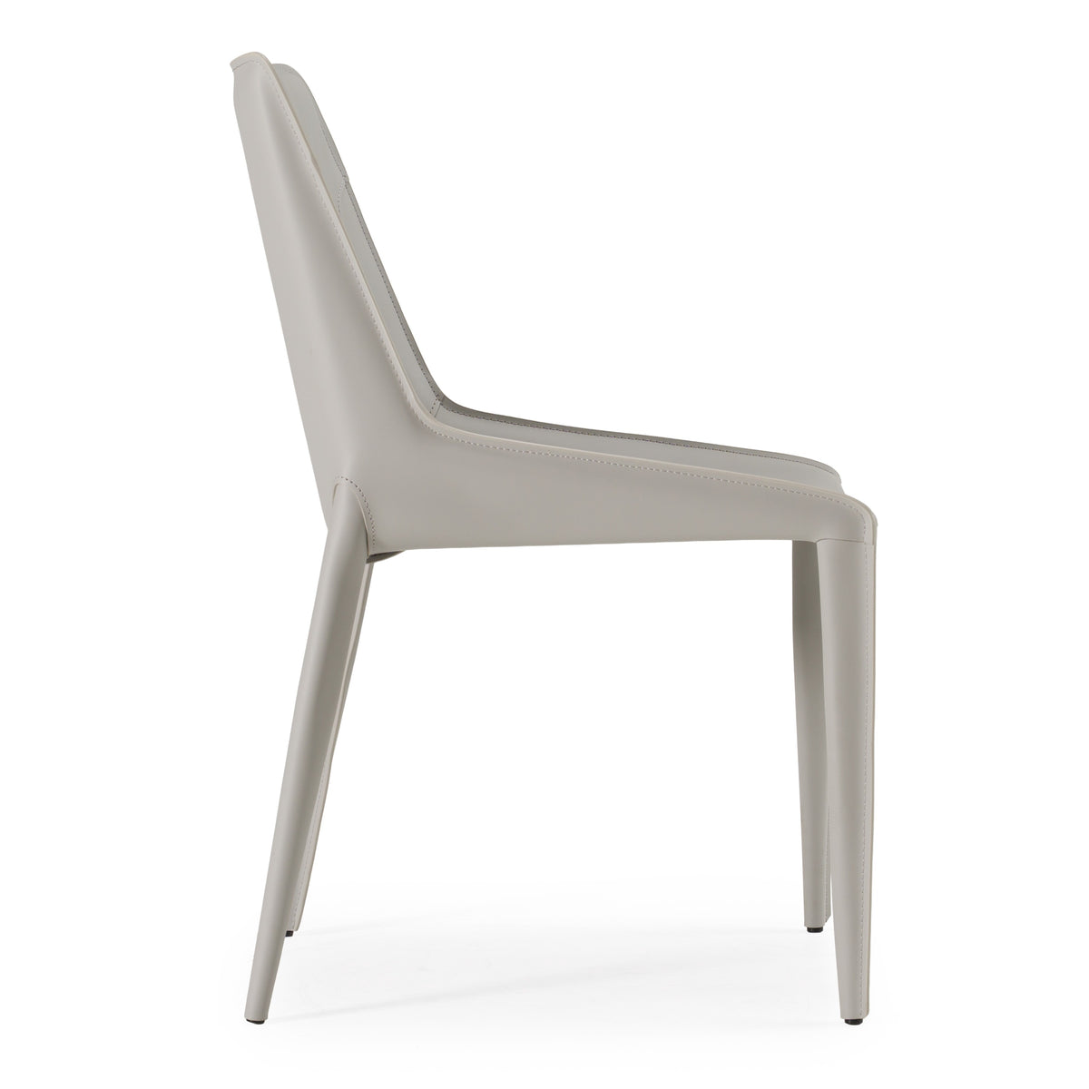Halo Modern Light Grey Saddle Leather Dining Chair (Set of 2)