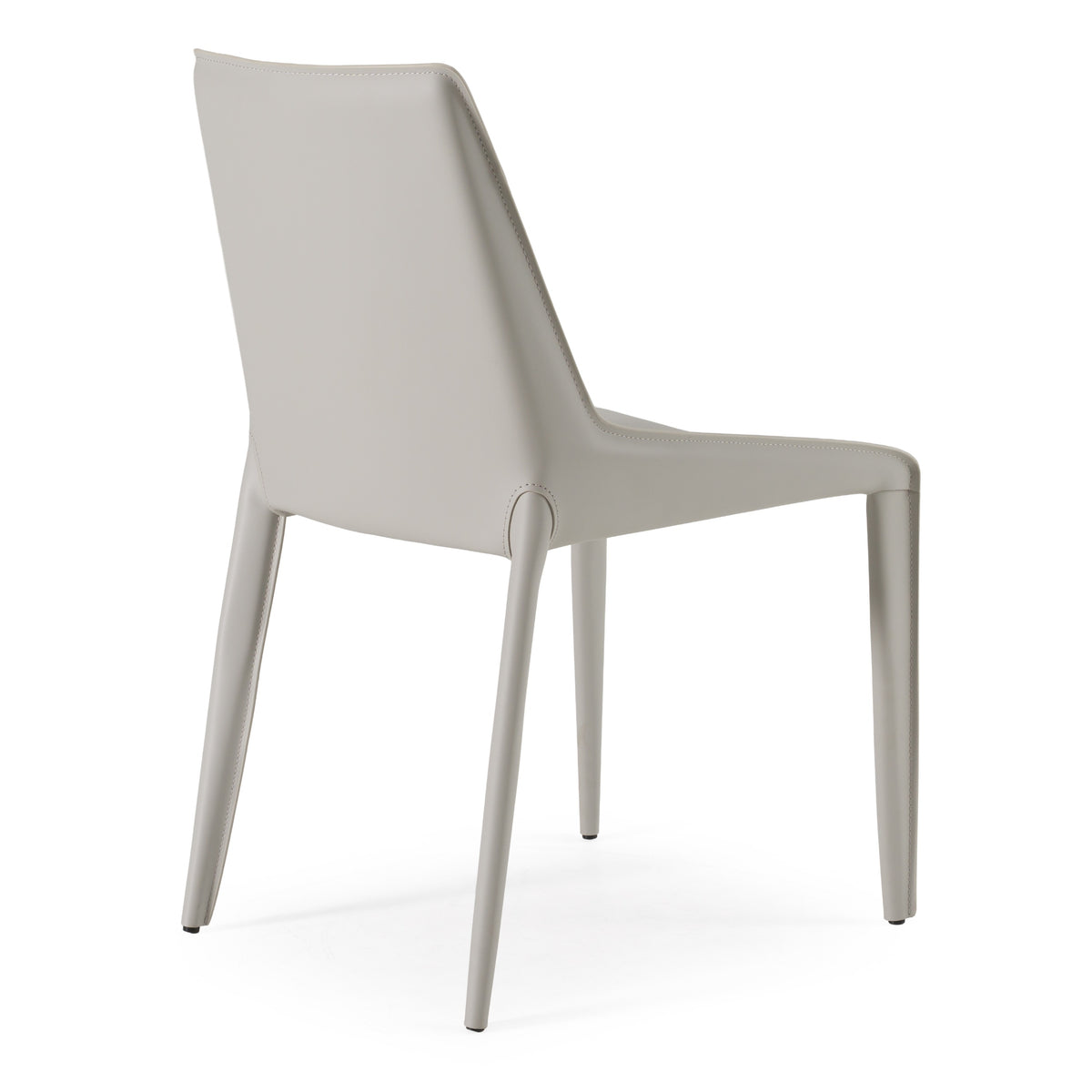 Halo Modern Light Grey Saddle Leather Dining Chair (Set of 2)