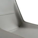 Halo Modern Light Grey Saddle Leather Dining Chair (Set of 2)