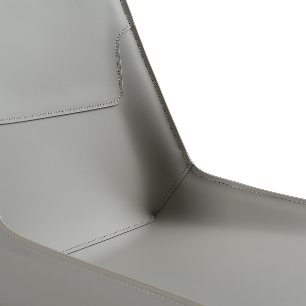 Halo Modern Light Grey Saddle Leather Dining Chair (Set of 2)