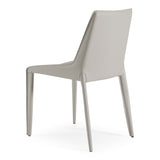 Halo Modern Light Grey Saddle Leather Dining Chair (Set of 2)