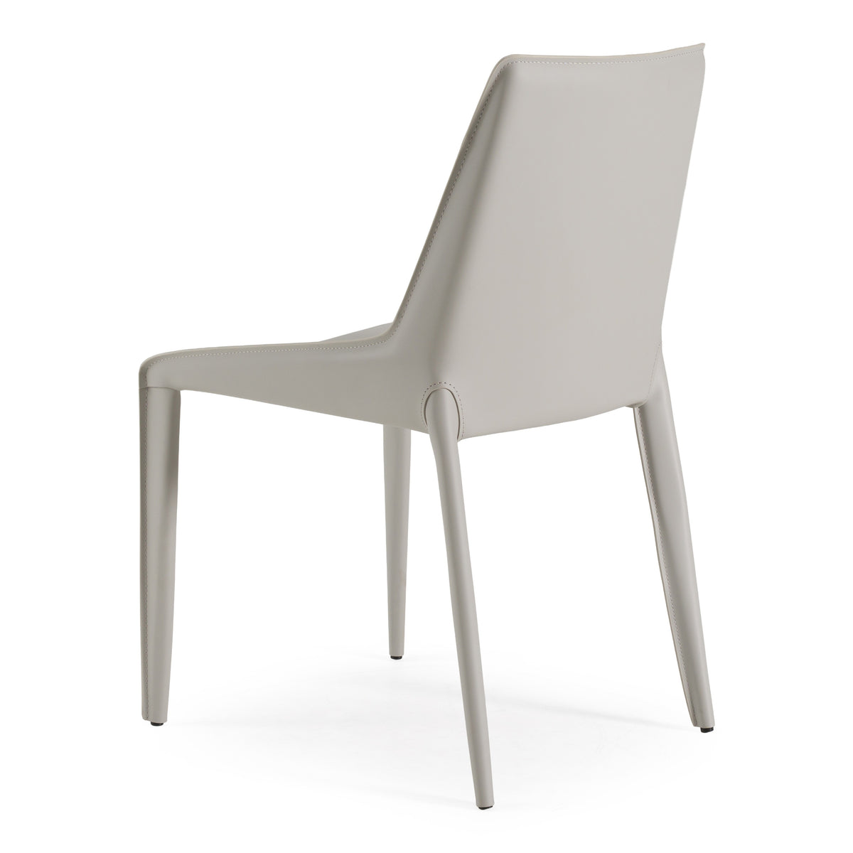 Halo Modern Light Grey Saddle Leather Dining Chair (Set of 2)