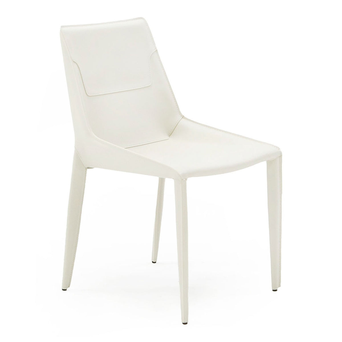 Halo Modern Ivory Saddle Leather Dining Chair (Set of 2)