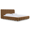 Harris Modern Brown Fabric Bed