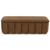 Harris Modern Brown Fabric Bench with Storage