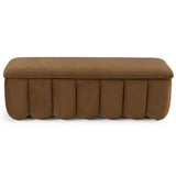 Harris Modern Brown Fabric Bench with Storage