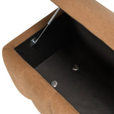 Harris Modern Brown Fabric Bench with Storage