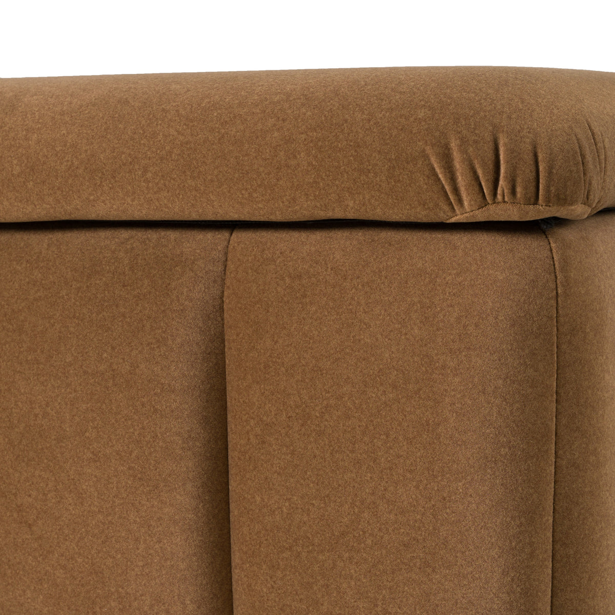 Harris Modern Brown Fabric Bench with Storage