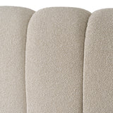 Queen Harris Modern Off-White Fabric Bed