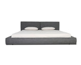 Haven Queen Modern Grey Fabric Bed