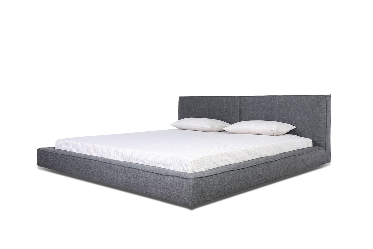 Haven Queen Modern Grey Fabric Bed