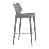 Hayes Modern Grey Eco-Leather Bar Stool (Set of 2)