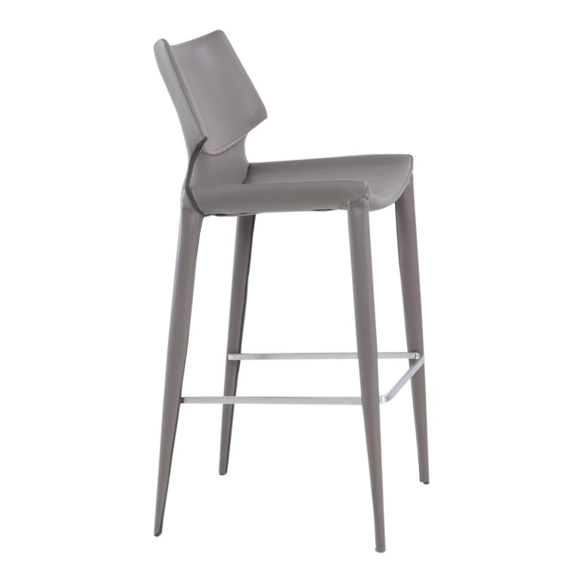 Hayes Modern Grey Eco-Leather Bar Stool (Set of 2)