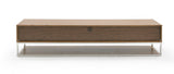 Heloise Modern Walnut and Stainless Steel TV Stand