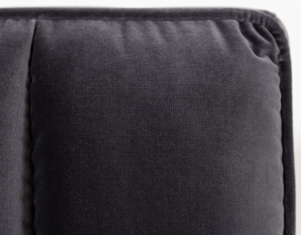 Hemlock Modern Dark Grey Velvet Bed