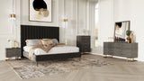 Howard Modern Shagreen Grey Leatherette Mirror