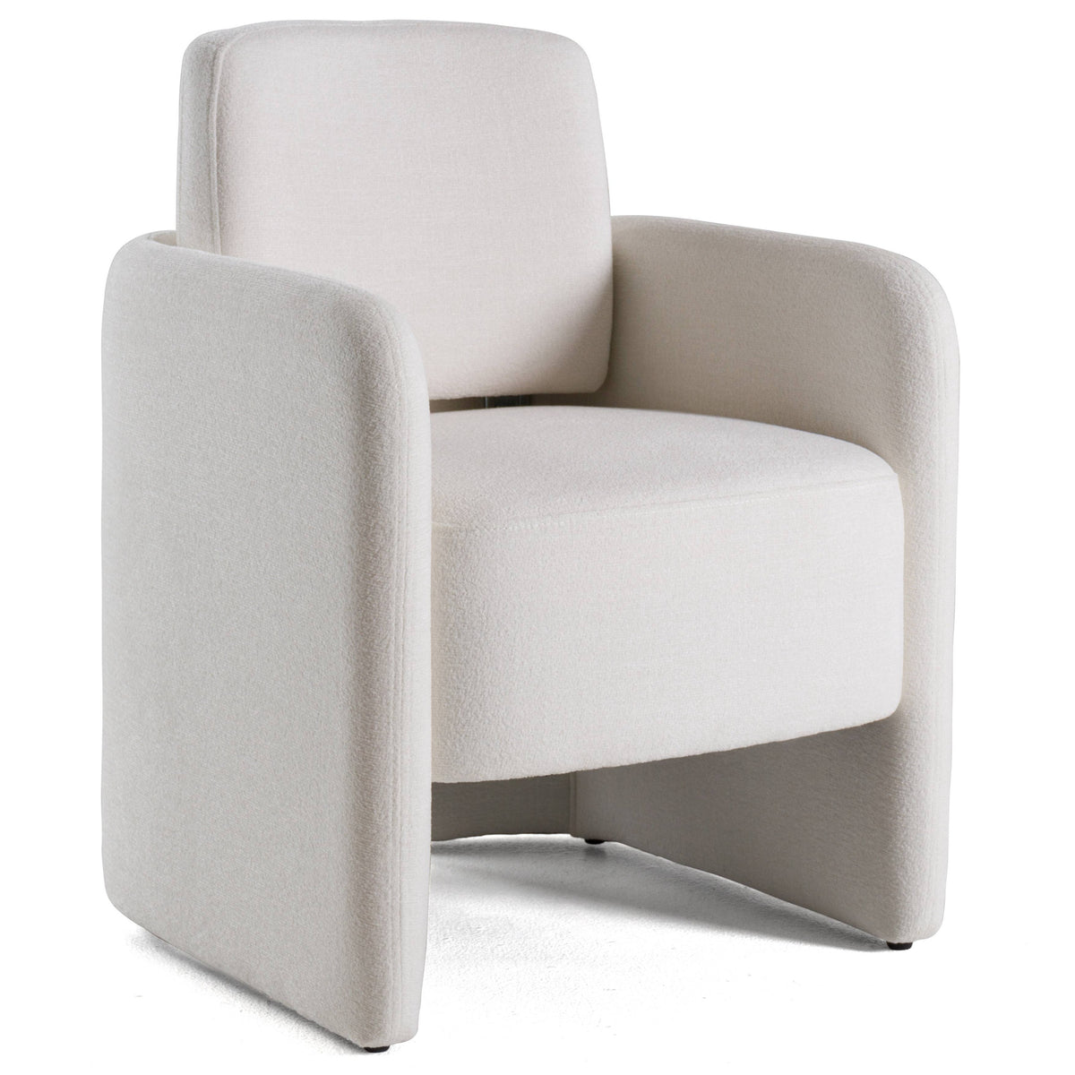 Hermosa Modern White Fabric Dining Chair